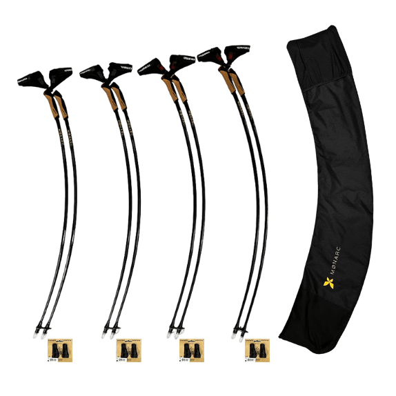 Pack clubs MØNARC® : 4 paires d'Arcs de Marche® tout équipées pour la marche nordique